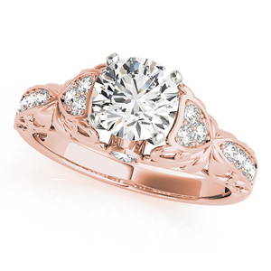 Natural 1.23 CTW Diamond Engagement Ring 18K Rose Gold