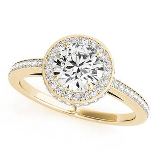 Natural 0.9 CTW Diamond Engagement Ring 14K Yellow Gold: Natural 0.9 CTW Diamond Engagement Ring 14K Yellow Gold Manufacturer's Suggested Retail Price: $ 4300.00 Product Type: Engagement Ring Stone1 Type: 1 Diamond @ 0.5 CTW Stone1 Color: G Stone1