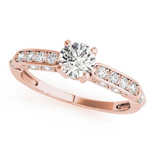 Natural 0.78 CTW Diamond Engagement Ring 14K Rose Gold: Natural 0.78 CTW Diamond Engagement Ring 14K Rose Gold Manufacturer's Suggested Retail Price: $ 3700.00 Product Type: Engagement Ring Stone1 Type: 1 Diamond @ 0.47 CTW Stone1 Color: G Stone1