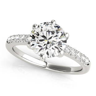 Natural 0.89 CTW Diamond Engagement Ring 18K White Gold: Natural 0.89 CTW Diamond Engagement Ring 18K White Gold Manufacturer's Suggested Retail Price: $ 9500.00 Product Type: Engagement Ring Stone1 Type: 1 Diamond @ 0.75 CTW Stone1 Color: G Stone1