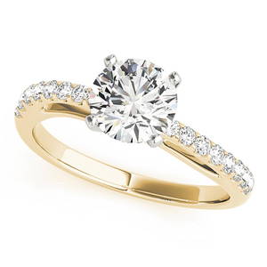 Natural 1.19 CTW Diamond Engagement Ring 18K Yellow Gold