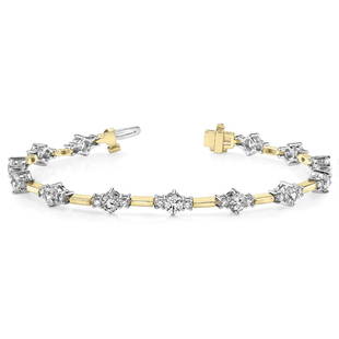 Natural 4.03 CTW Diamond Bracelet 14K Yellow Gold: Natural 4.03 CTW Diamond Bracelet 14K Yellow Gold Manufacturer's Suggested Retail Price: $12500.00 Product Type: Diamond Bracelet Stone1 Type: 39 Diamonds @ 4.03 CTW Stone1 Color: G Stone1