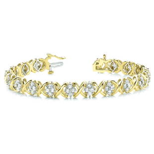 Natural 1.04 CTW Diamond Bracelet 14K Yellow Gold: Natural 1.04 CTW Diamond Bracelet 14K Yellow Gold Manufacturer's Suggested Retail Price: $4300.00 Product Type: Diamond Bracelet Stone1 Type: 80 Diamonds @ 1.04 CTW Stone1 Color: G Stone1