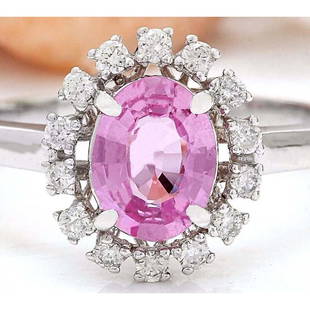 1.43 CTW Natural Sapphire 14K Solid White Gold Diamond Ring: 1.43 CTW Natural Sapphire 14K Solid White Gold Diamond Ring Manufacturer's Suggested Retail Price: $ 2400.00 1.43 Carat Natural Sapphire 14K Solid White Gold Diamond Ring Item Type: Ring 