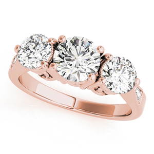 Natural 2.06 CTW Diamond Engagement Ring 18K Rose Gold