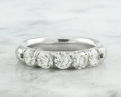 1.40 CTW Diamond 18K White Gold Ring: 1.40 CTW Diamond 18K White Gold Ring Manufacturer's Suggested Retail Price: $ 5400.00 Stamped: 18K Total Ring Weight: 5.8 Grams Diamond Weight: 1.40 carat (F-G Color, VS2-SI1 Clarity ) Diamond