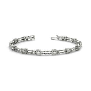 Natural 0.39 CTW Diamond Bracelet 18K White Gold: Natural 0.39 CTW Diamond Bracelet 18K White Gold Manufacturer's Suggested Retail Price: $4500.00 Product Type: Diamond Bracelet Stone1 Type: 13 Diamonds @ 0.39 CTW Stone1 Color: G Stone1 Clarity: