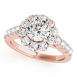 Natural 1.97 CTW Diamond Engagement Ring 14K Rose Gold