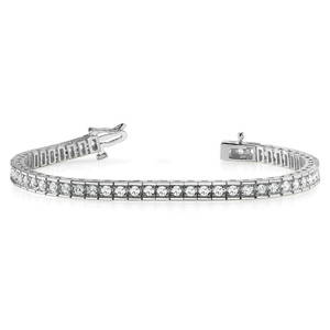 Natural 2.86 CTW Diamond Bracelet 14K White Gold