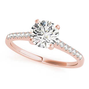 Natural 1.11 CTW Diamond Engagement Ring 18K Rose Gold: Natural 1.11 CTW Diamond Engagement Ring 18K Rose Gold Manufacturer's Suggested Retail Price: $ 20400.00 Product Type: Engagement Ring Stone1 Type: 1 Diamond @ 1 CTW Stone1 Color: G Stone1 Clarity: