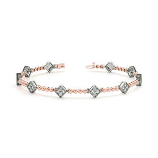 Natural 0.4 CTW Diamond Bracelet 14K Rose Gold: Natural 0.4 CTW Diamond Bracelet 14K Rose Gold Manufacturer's Suggested Retail Price: $2800.00 Product Type: Diamond Bracelet Stone1 Type: 40 Diamonds @ 0.4 CTW Stone1 Color: G Stone1 Clarity: