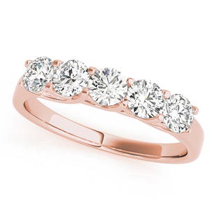 Natural 1 CTW Diamond Ring 18K Rose Gold: Natural 1 CTW Diamond Ring 18K Rose Gold Manufacturer's Suggested Retail Price: $ 4100.00 Product Type: Diamond Ring Stone1 Type: 5 Diamond @ 1 CTW Stone1 Color: G Stone1 Clarity: VS2-SI1 Stone1