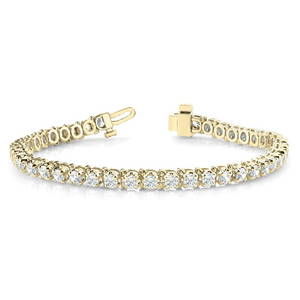 Natural 2.82 CTW Diamond Bracelet 14K Yellow Gold