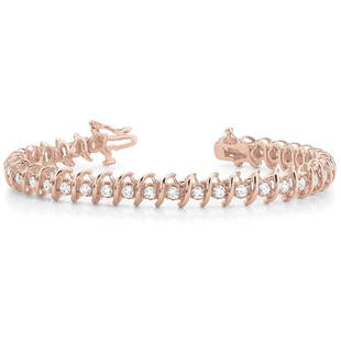 Natural 2 CTW Diamond Bracelet 18K Rose Gold: Natural 2 CTW Diamond Bracelet 18K Rose Gold Manufacturer's Suggested Retail Price: $6700.00 Product Type: Diamond Bracelet Stone1 Type: 40 Diamonds @ 2 CTW Stone1 Color: G Stone1 Clarity: VS2-SI1