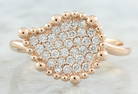 0.40 CTW Diamond 14K Rose Gold Leaf Ring