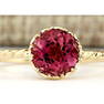 1.50 CTW Natural Pink Tourmaline Ring In 18K Yellow Gold