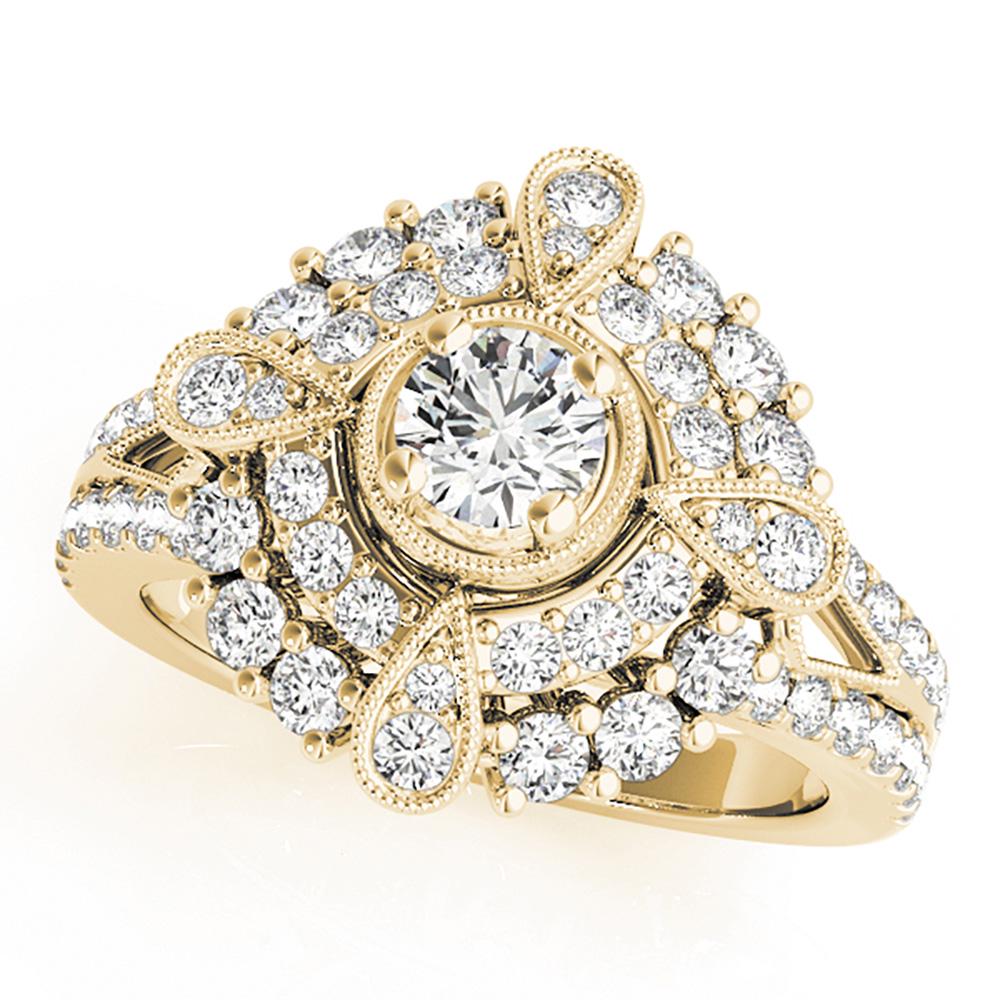 Natural 0.75 CTW Diamond Engagement Ring 18K Yellow Gold: Natural 0.75 CTW Diamond Engagement Ring 18K Yellow Gold Manufacturer's Suggested Retail Price: $ 2700.00 Product Type: Engagement Ring Stone1 Type: 1 Diamond @ 0.15 CTW Stone1 Color: G Stone1 Clarity