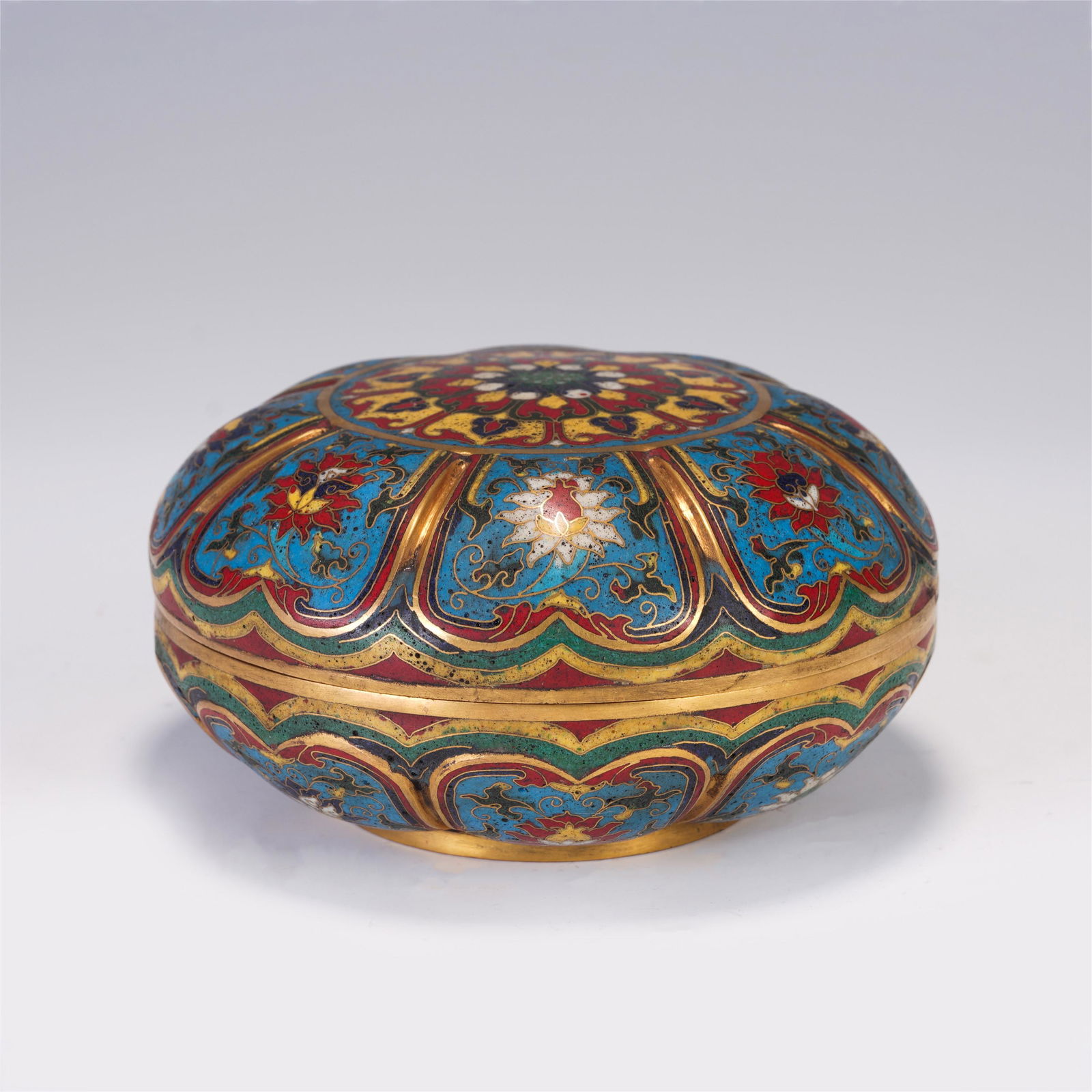 MING CLOISONNE FLOWERS PATTERN HOLDING BOX (1 of 12)