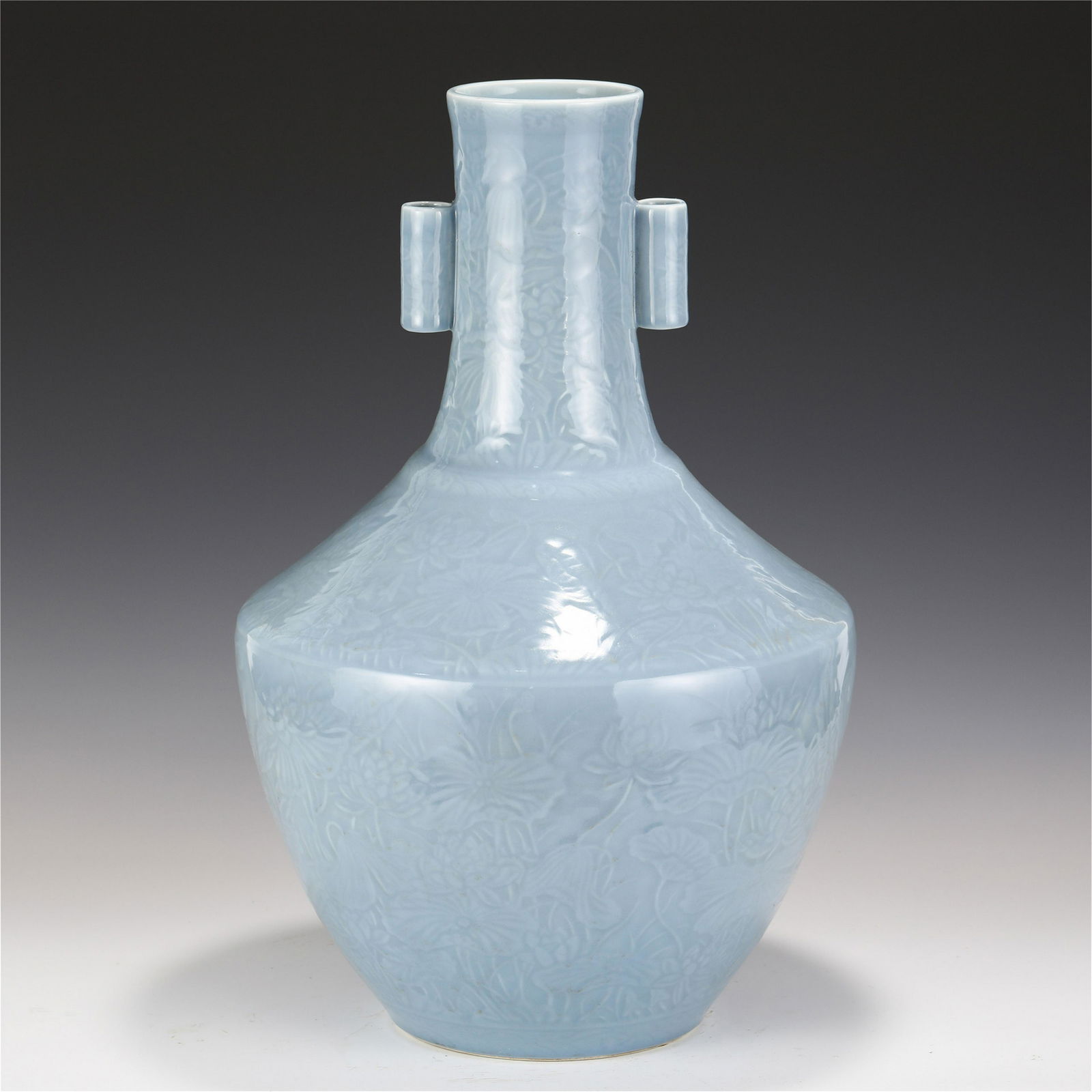 CELADON GLAZED AMPHORA PORCELAIN VASE (1 of 10)