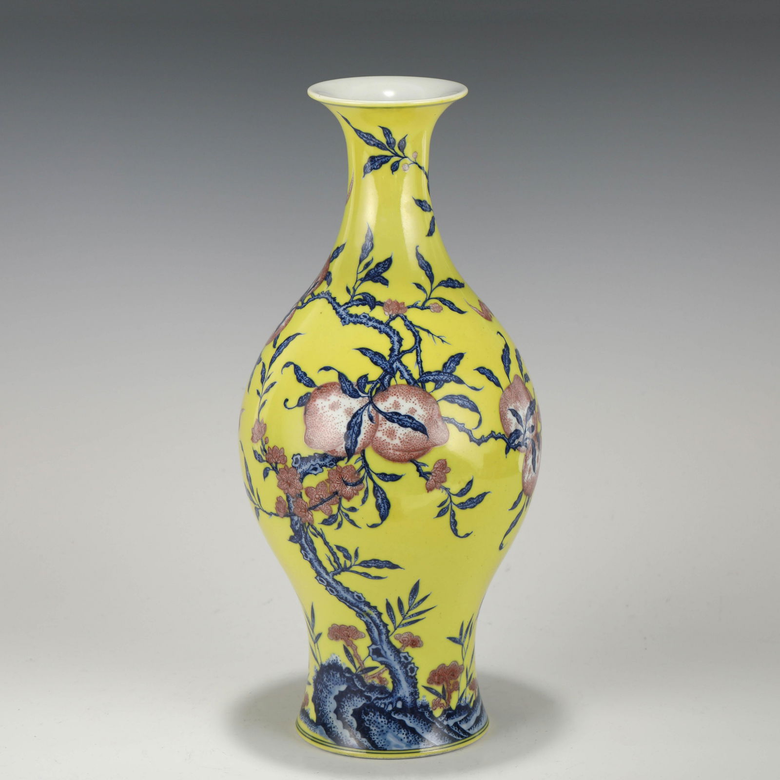 QING YONGZHENG YELLOW GLAZED VASE (1 of 9)