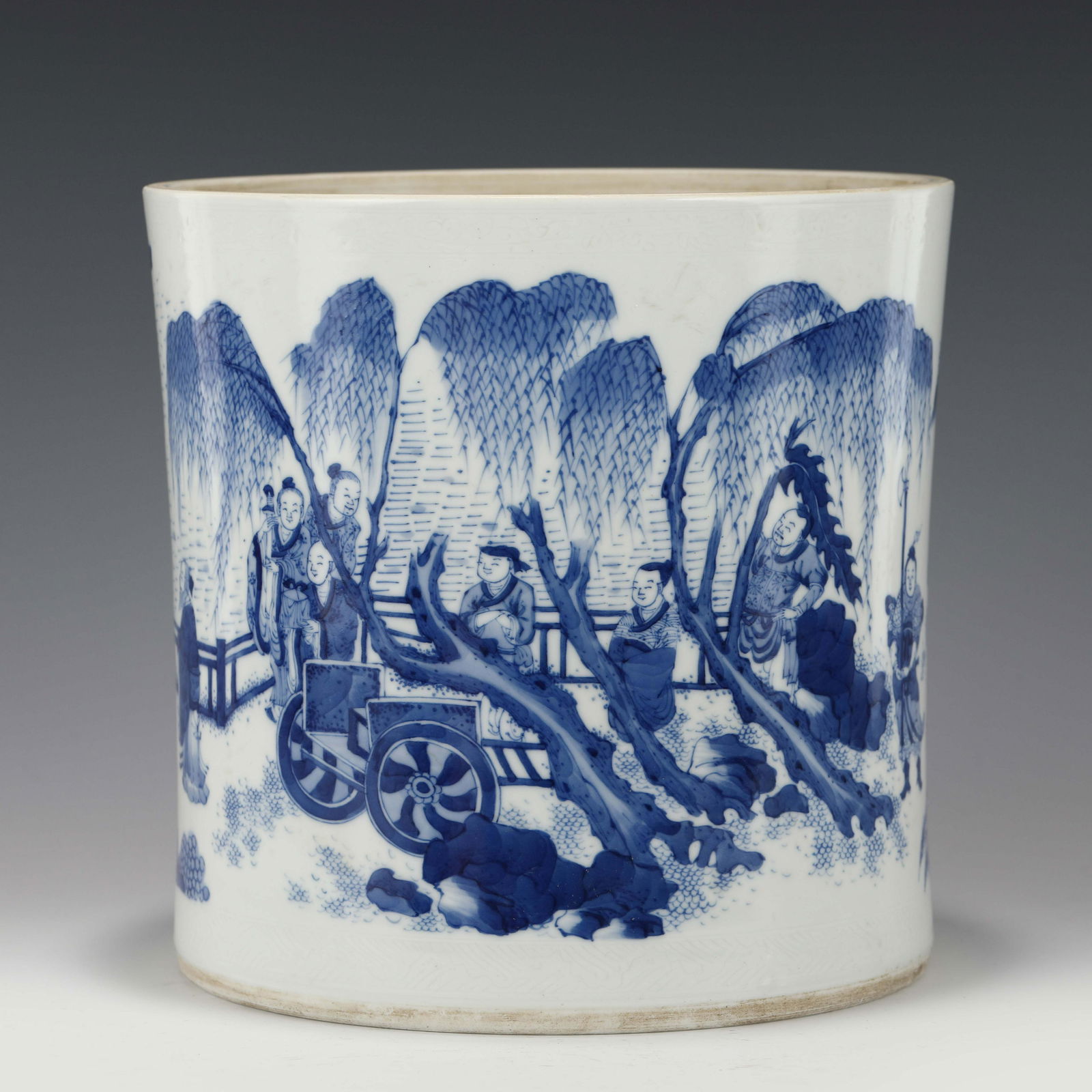 MING BLUE & WHITE PEN HOLDER (1 of 10)