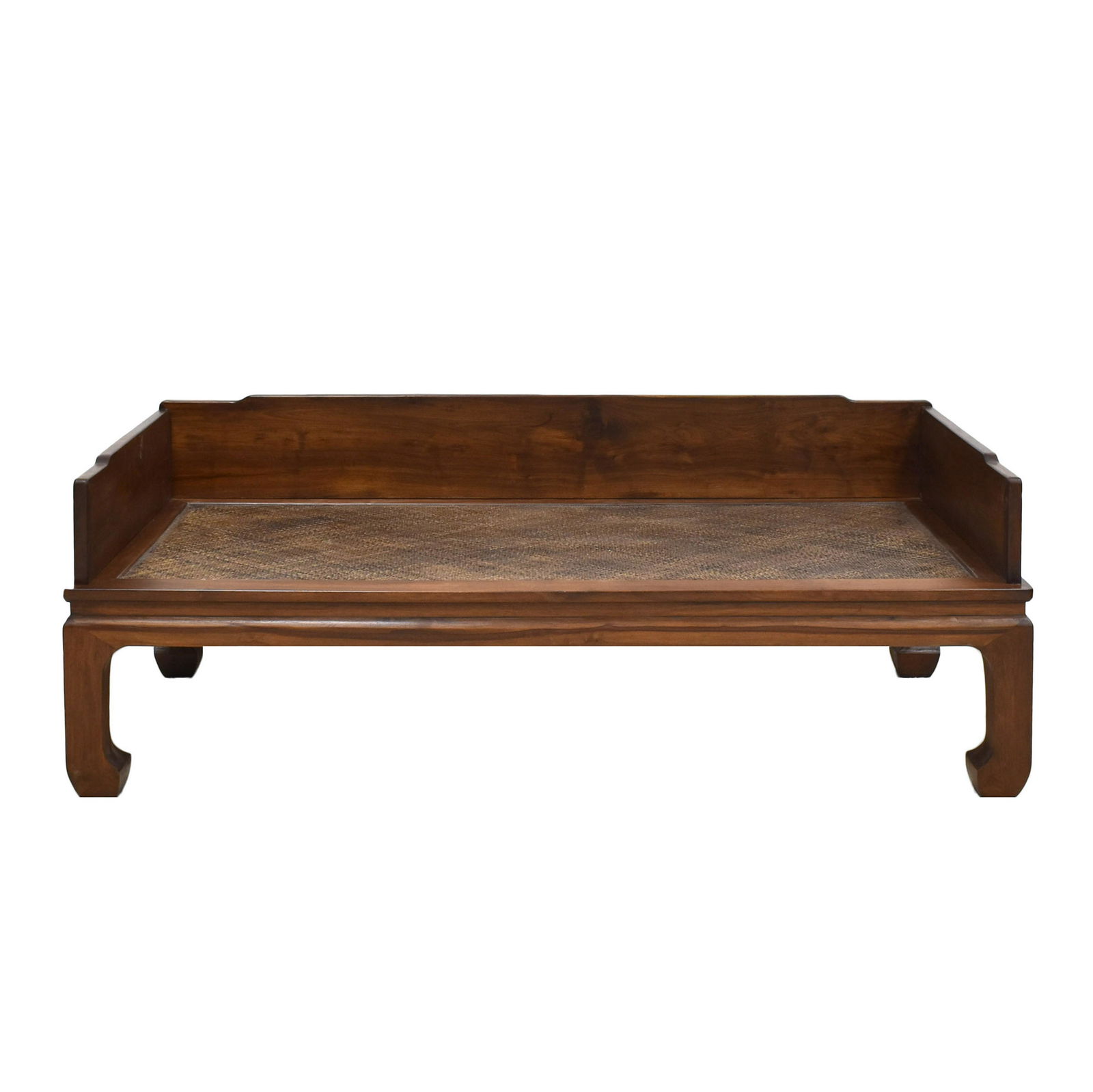 ANTIQUE HUANGHUALI WICKER MAT DAY BED (1 of 9)