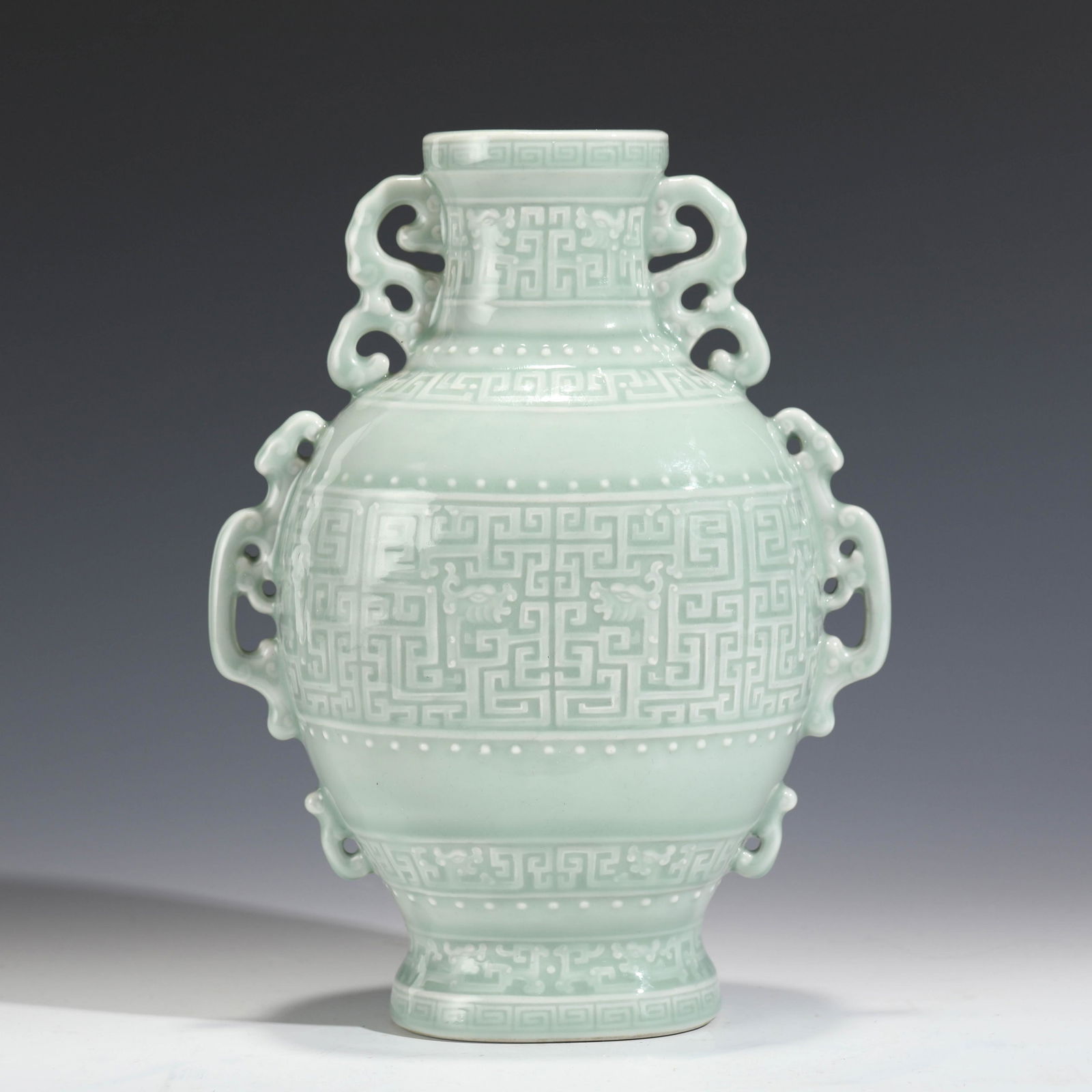 QIANLONG CARVED PORCELAIN VASE (1 of 10)