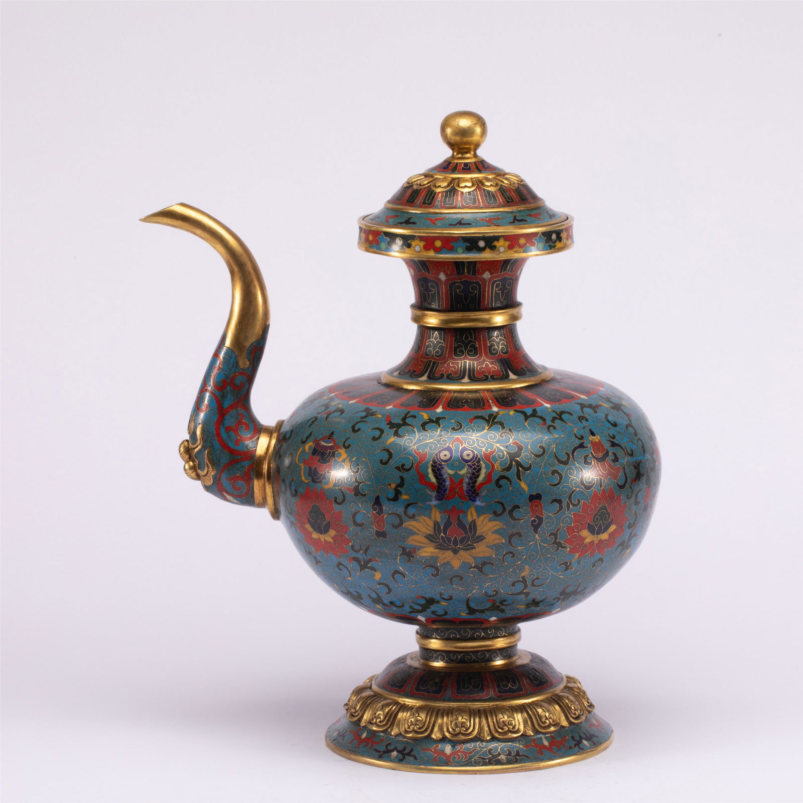 A CLOISONNE LIDDED VASE (1 of 10)