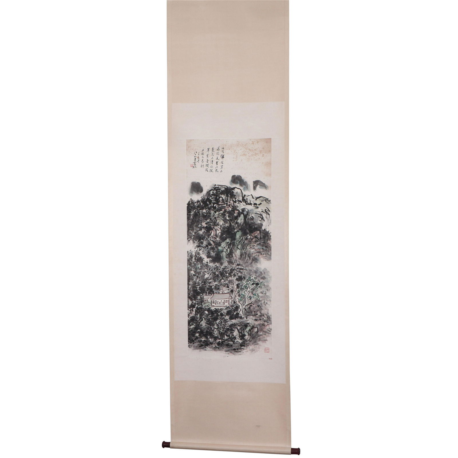 A PAINTING OF MOUNTAINS LANDSCAPE ,SIGNED HUANG BINHONG (1 of 6)