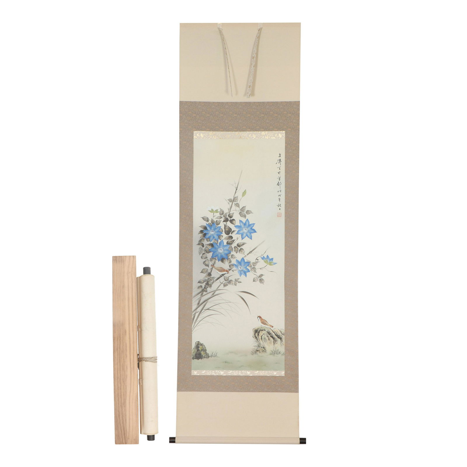 A PAINTING OF BIRDS AND FLOWERS,SIGNED WANG XUETAO (1 of 8)