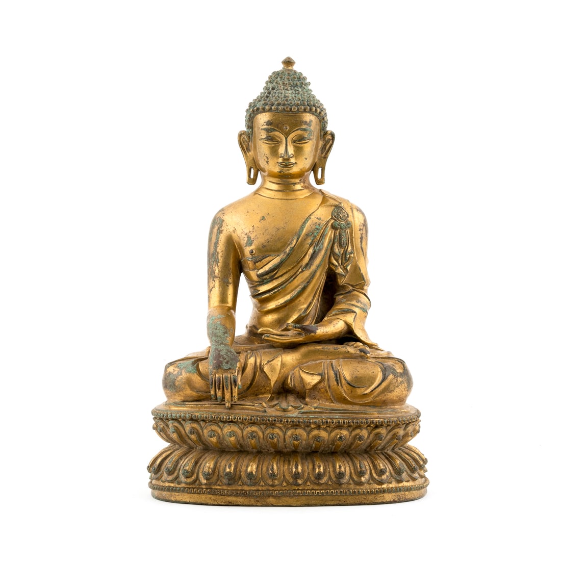 MING CHINESE GILT BRONZE SEATED SHAKYAMUNI BUDDHA (1 of 11)