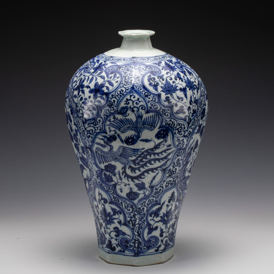 YUAN BLUE & WHITE PHOENIX PLUM JAR (1 of 12)