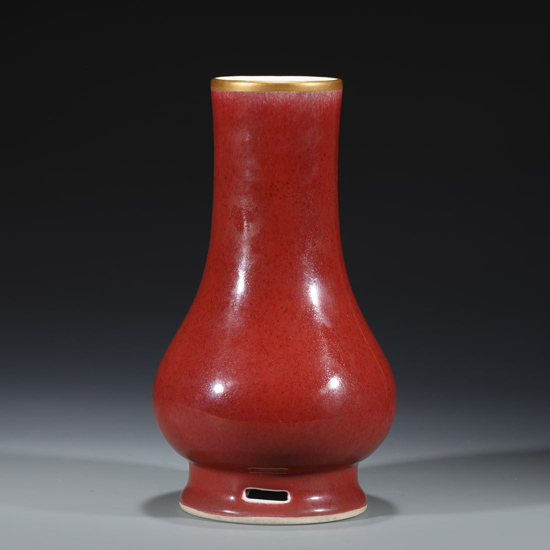 QING JIHONG RED PORCELAIN VASE (1 of 8)