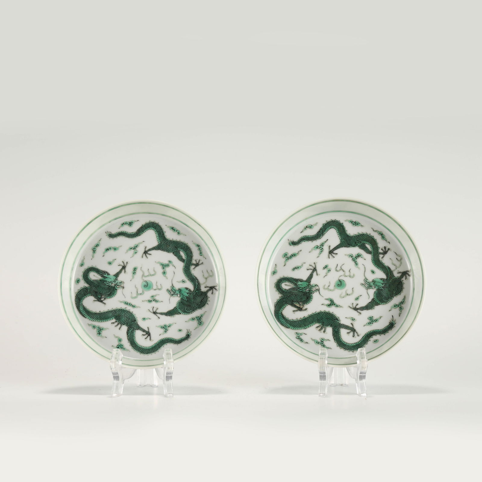 QING YONGZHENG GREEN DRAGON PLATE (1 of 10)