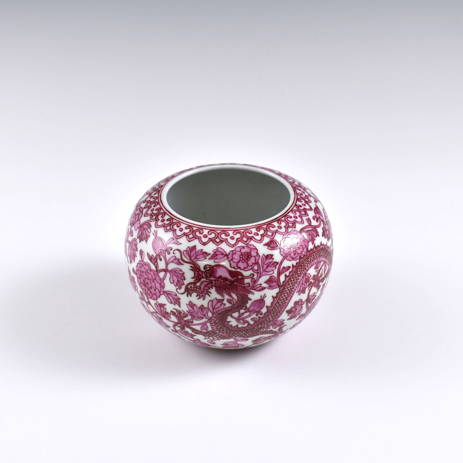 QING RED & WHITE DRAGON BRUSH WASHER (1 of 5)