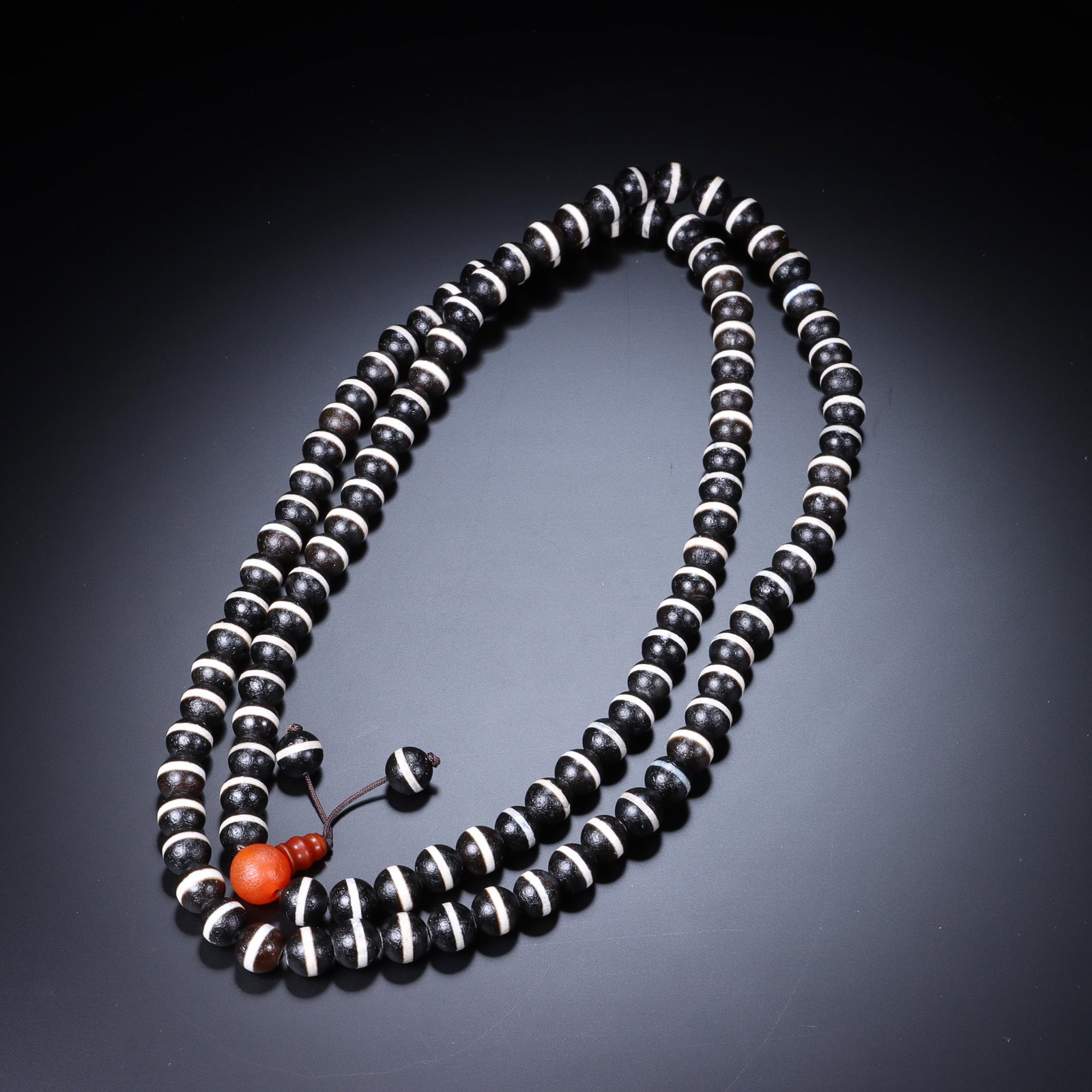 CHINESE STRIPED AGATE DZI MALA BEADS (1 of 5)