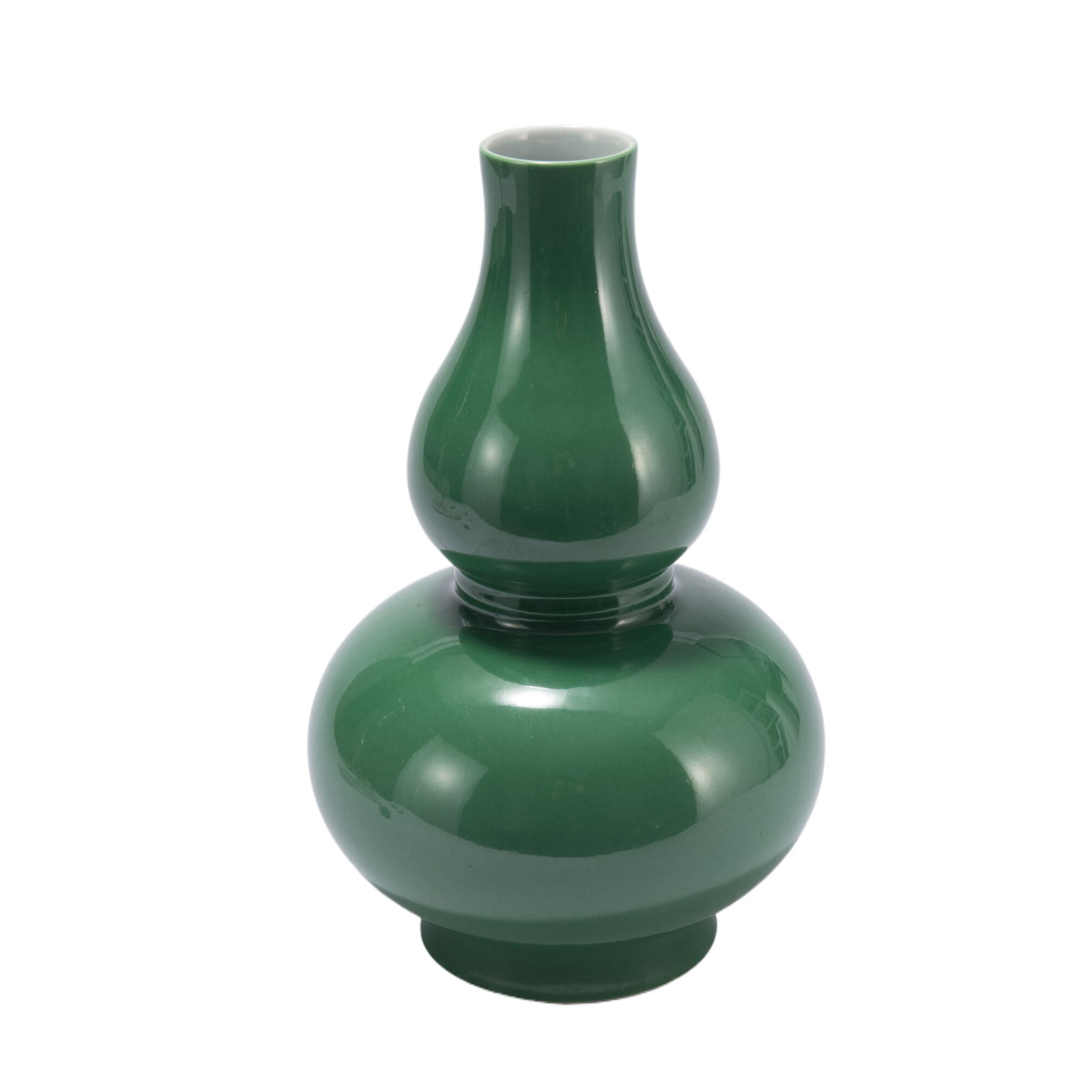 A CHINESE GREEN GLAZE PORCELAIN GOURDS VASE,QIANLONG (1 of 10)