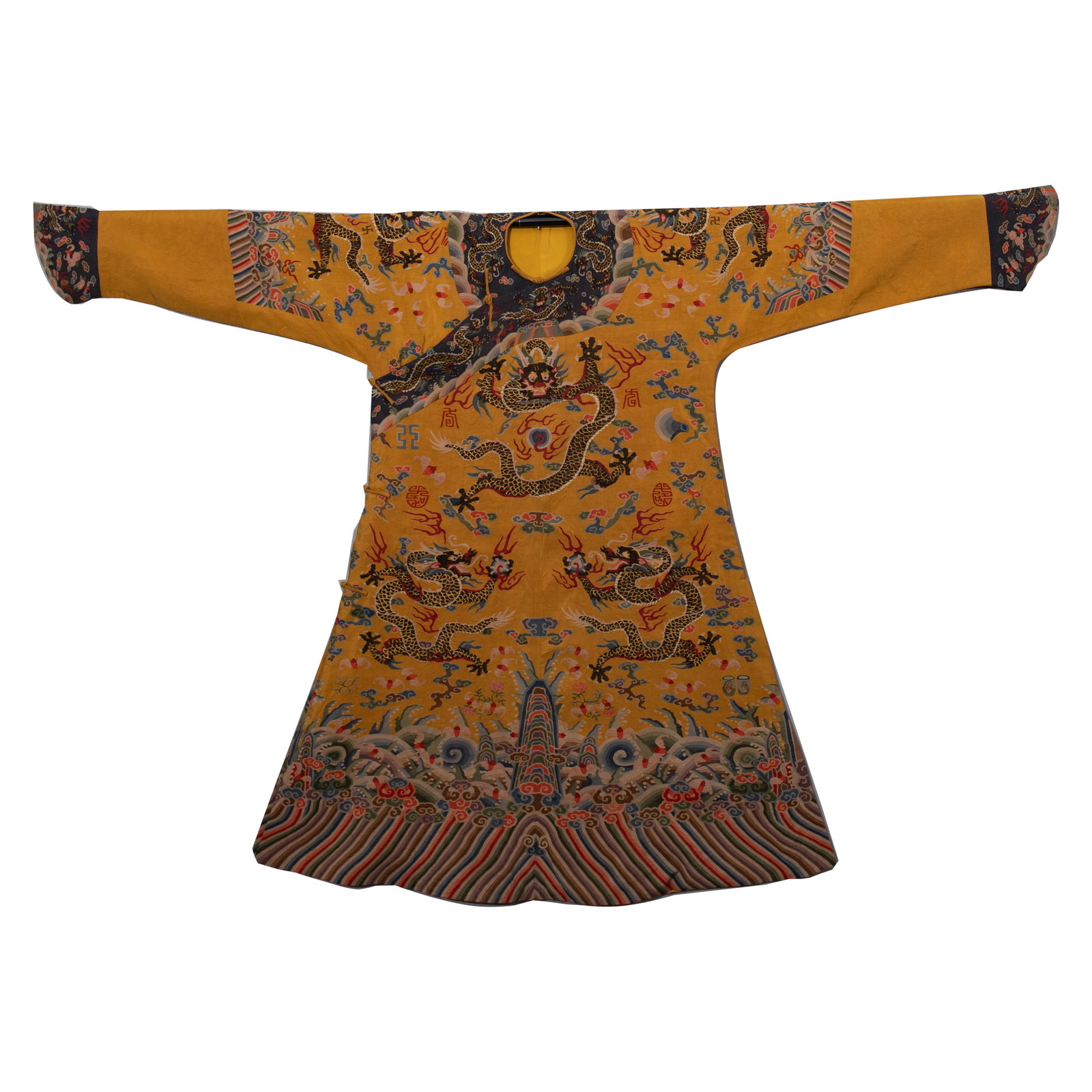 A CHINESE KESI PEACOCK FEATHER DRAGON ROBE (1 of 18)