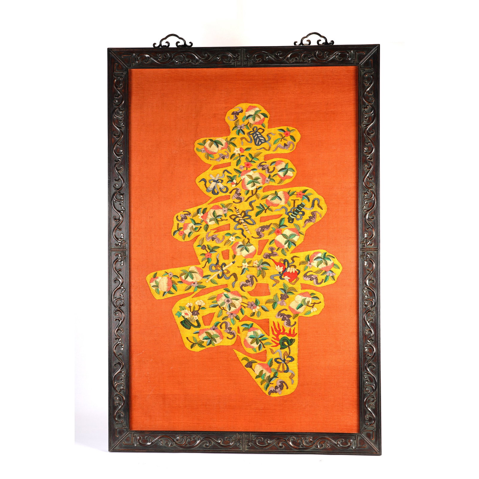 CHINESE KESI SILK LONGEVITY HANGING SCREEN (1 of 7)