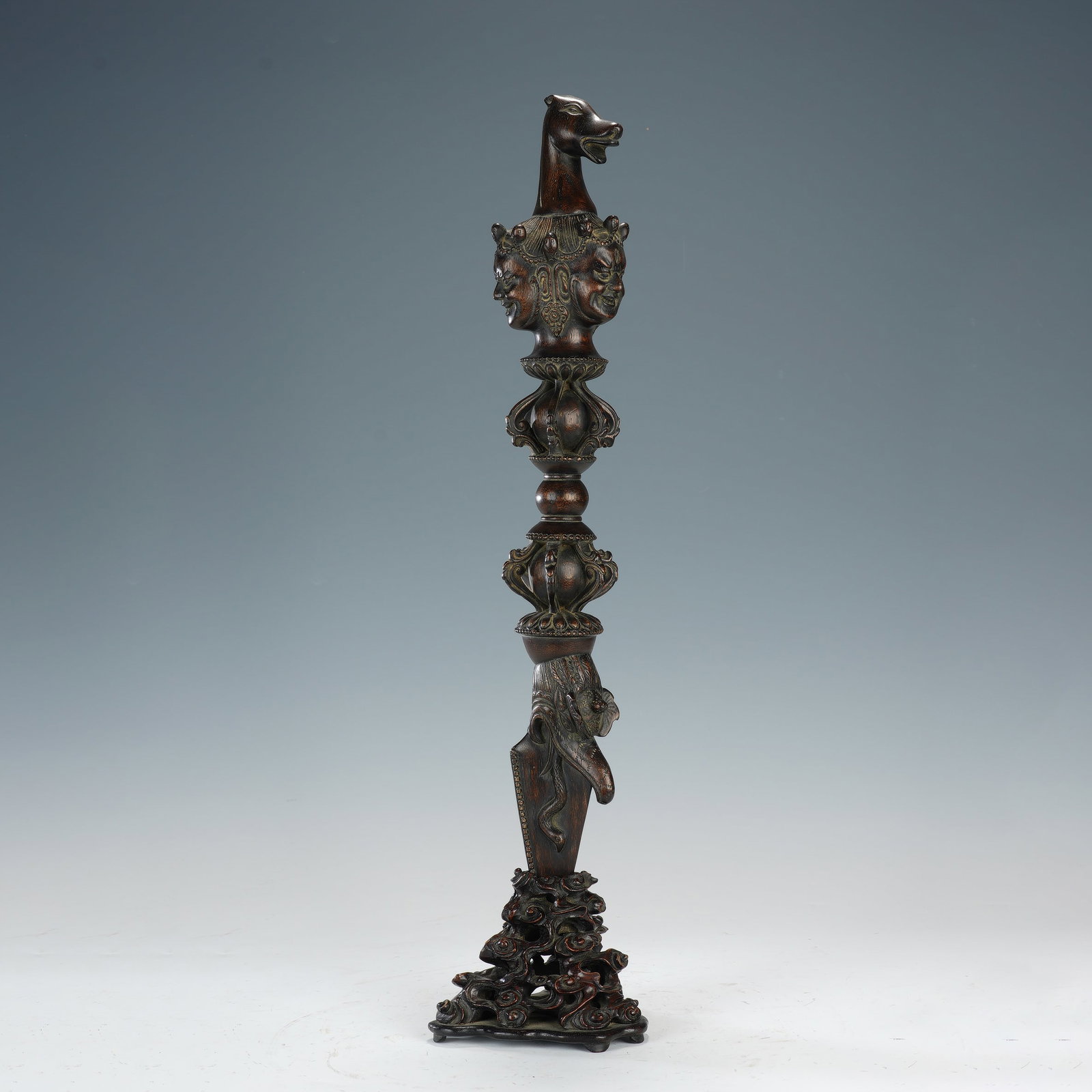 CHINESE AGARWOOD PHURBA DAGGER (1 of 10)