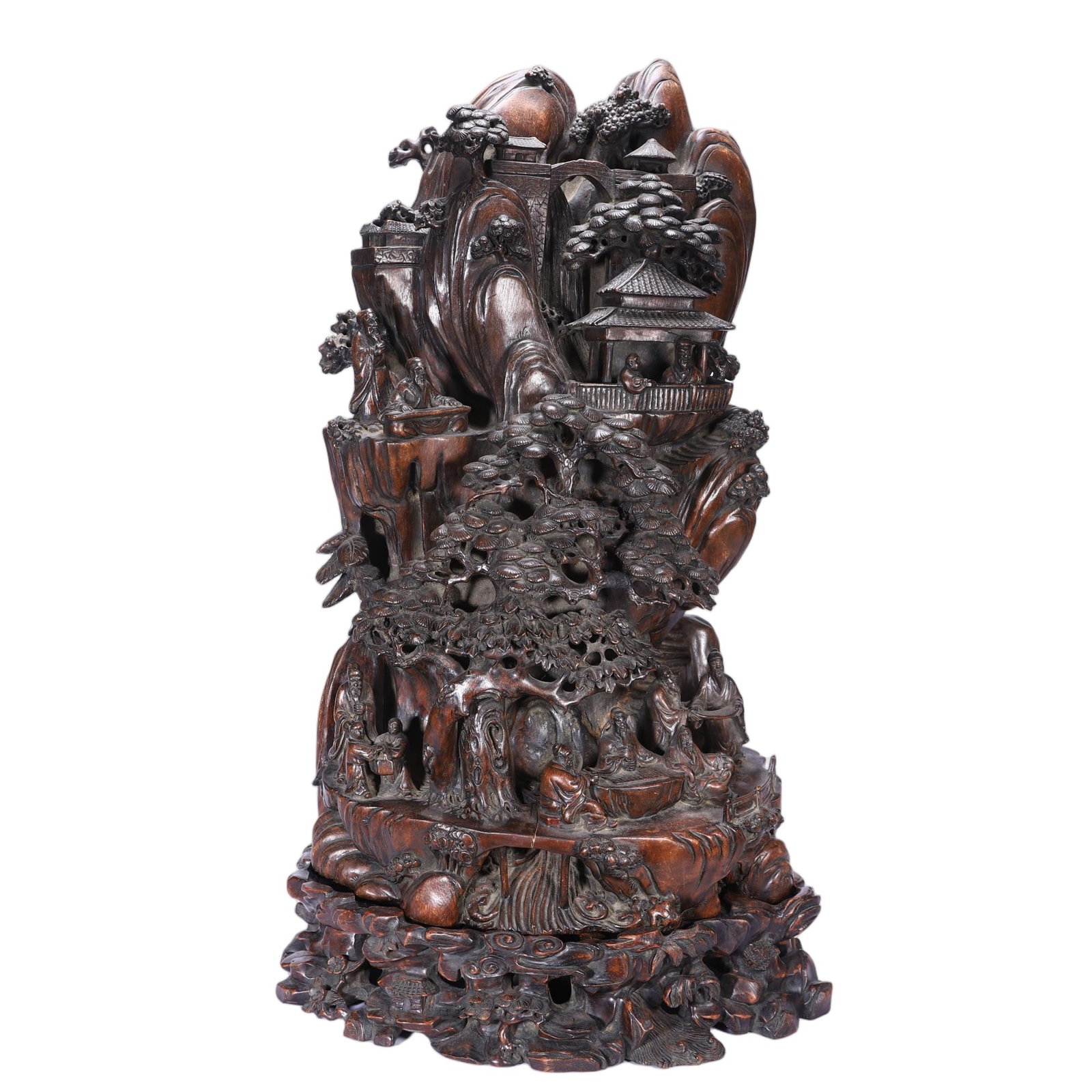 CHINESE AGARWOOD FIGURAL MOUNTAIN BOULDER (1 of 9)