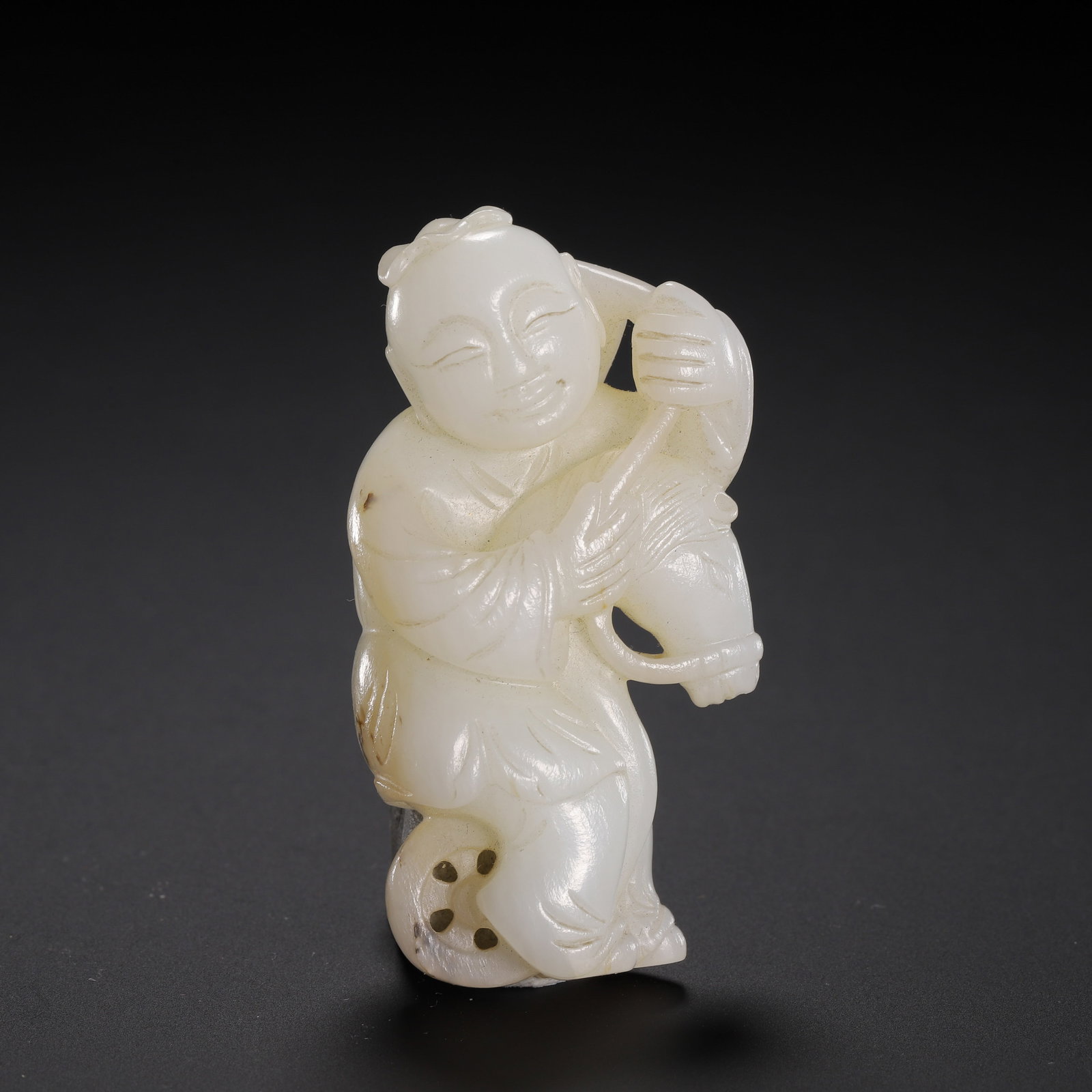 CHINESE HETIAN JADE MESSENGER BOY PENDANT (1 of 9)