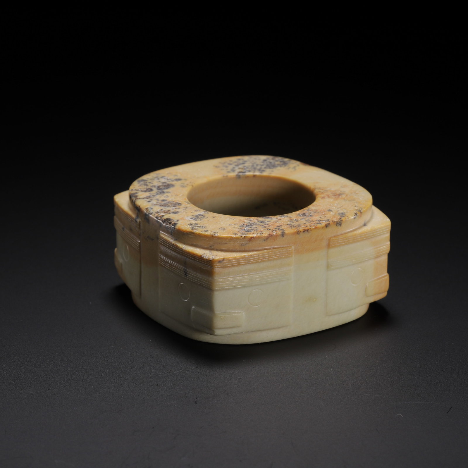 A CHINESE ARCHAIC JADE CONG RITUAL OBJECT (1 of 10)