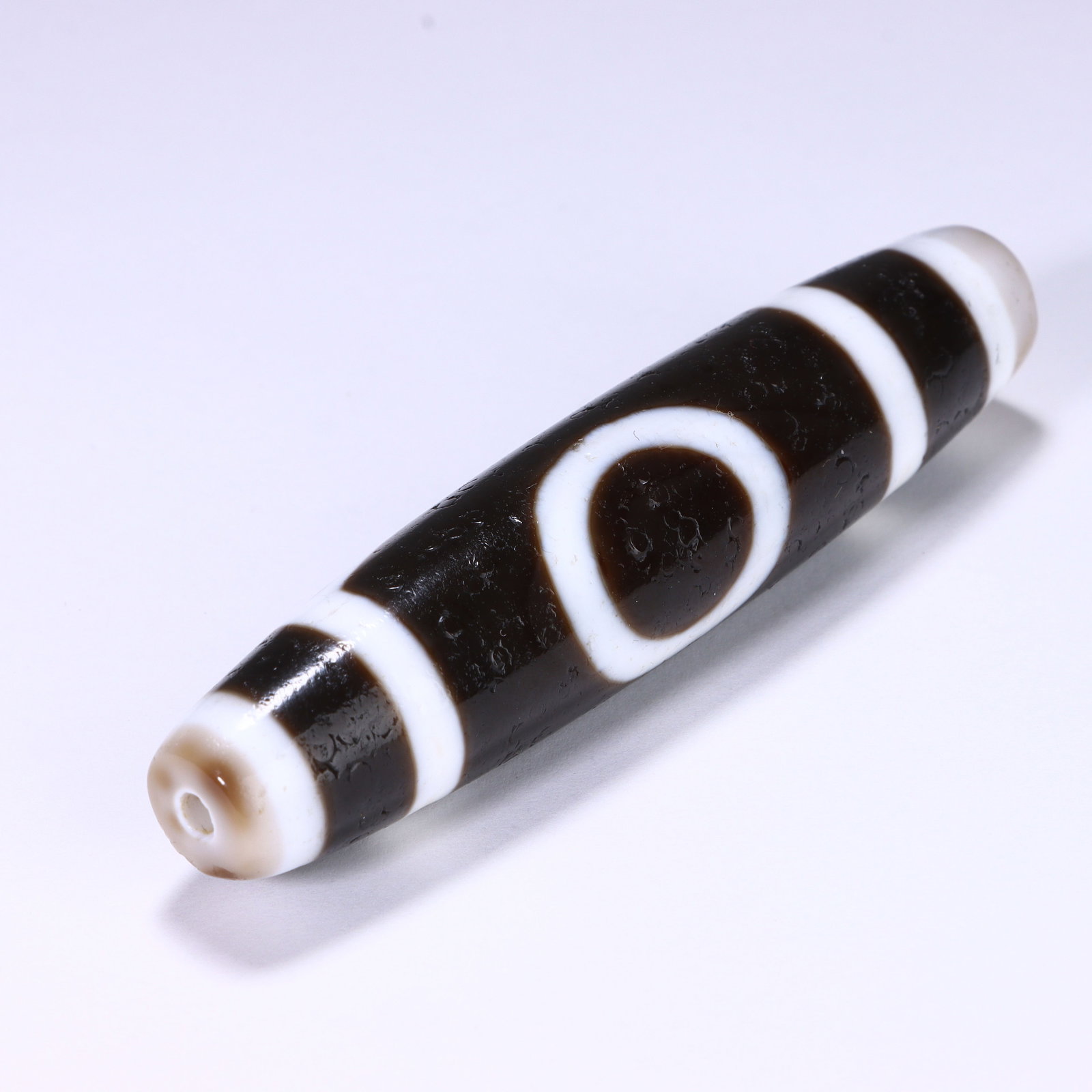 CHINESE DOUBLE TRIANGLE DZI BEAD - 4