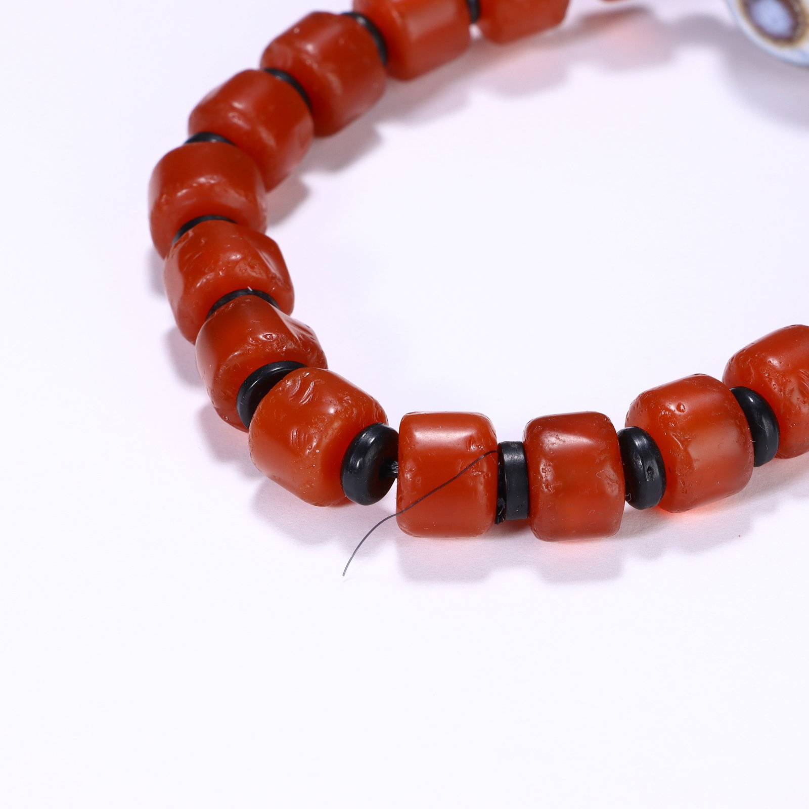 CHINESE SINGLE EYE DZI BEAD MALA BRACELET - 6