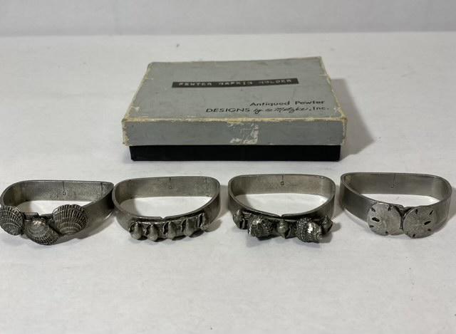 Vintage Metzke Pewter Napkin Rings (1 of 4)
