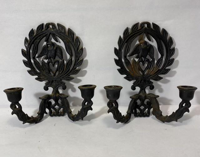 Cast Iron Eagle Sconce Pair (1 of 6)