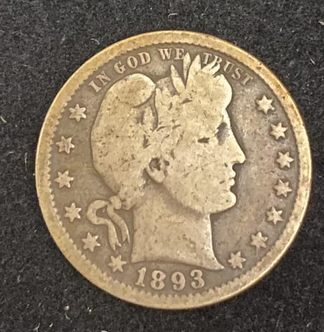 1893 Barber Quarter Dollar (1 of 2)