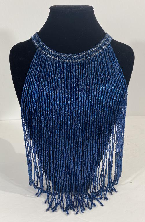 Andrew Stone Beaded Neckalce: Himilayan Bead Neckalce, made in Nepal, approximately 10" long by Andrew Stone