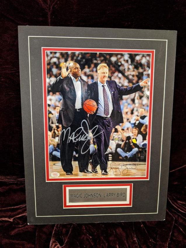 Magic Johnson and Larry Bird autographed photo (1 of 5)